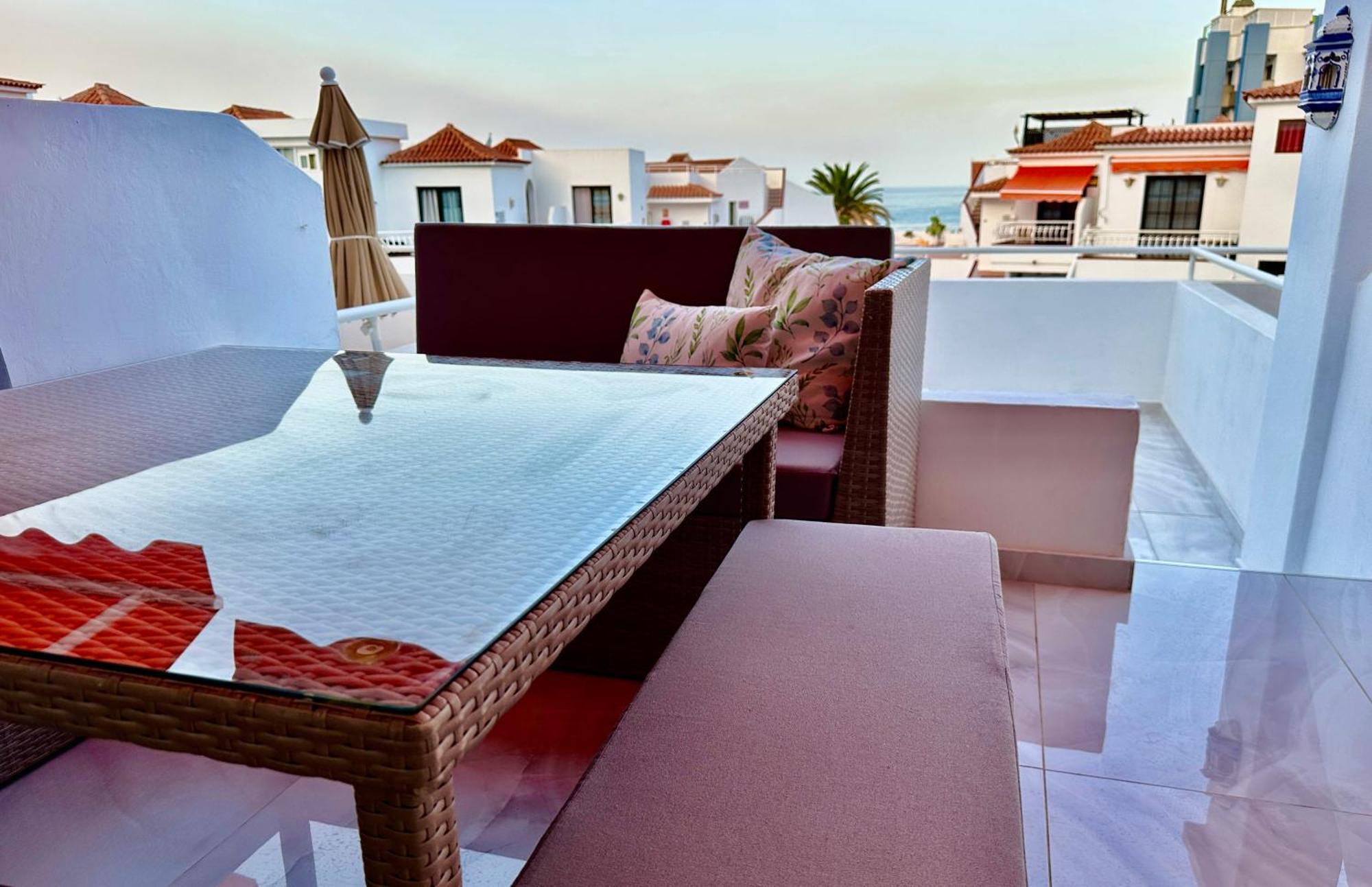 Luxury Diamond - Ocean View, Big Terraces, Air Con, Wifi Apartment ลอส กริสเตียนอส ภายนอก รูปภาพ